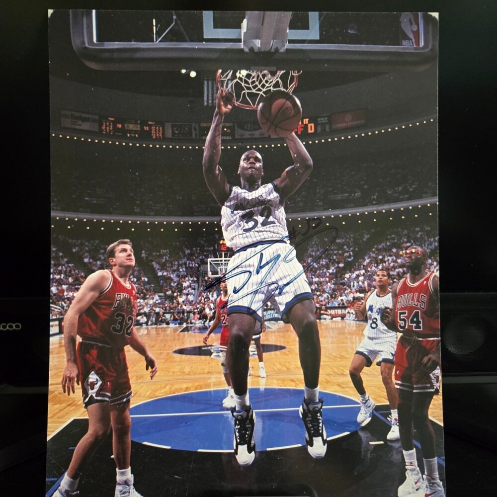 Shaquille O'Neal Orlando Magic Signed 8x10 Score Board Cert.